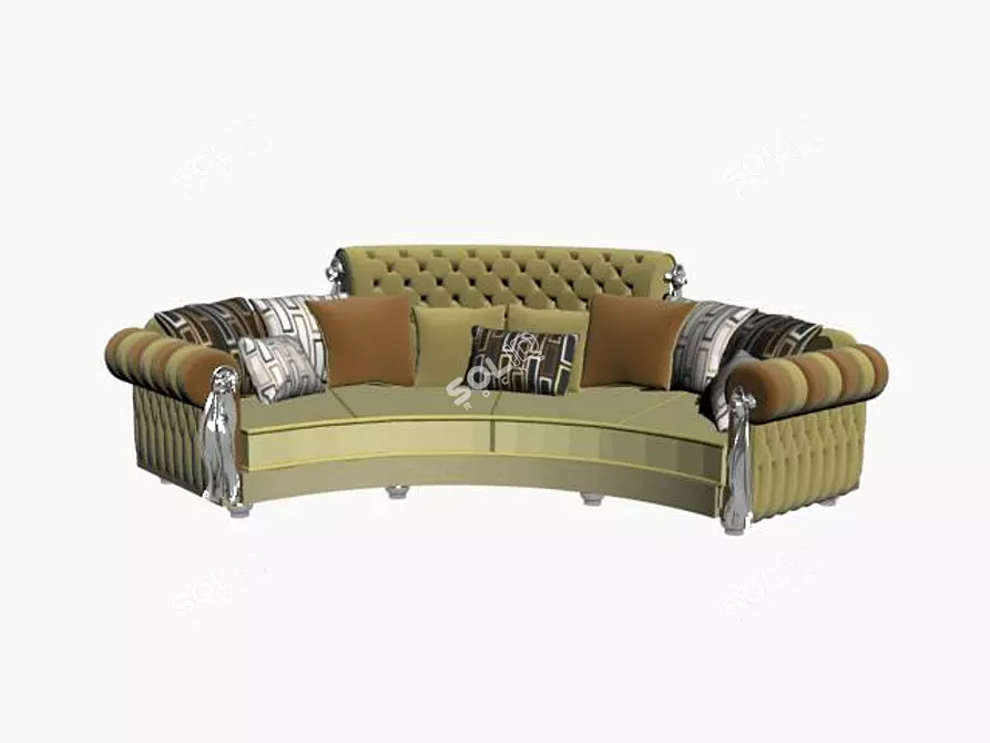 Luxury Tiffany Sofa Set 3D model image 1