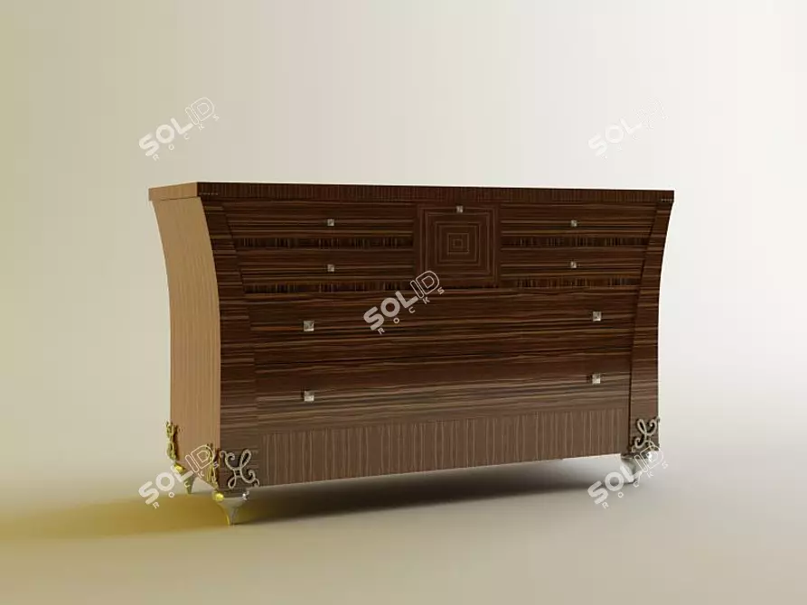 Modern Chest of Drawers 3D model image 1