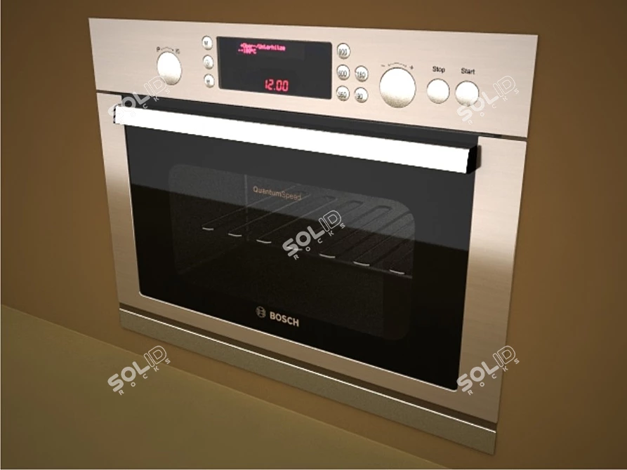 Bosch Microwave Oven: Efficient and Stylish 3D model image 1