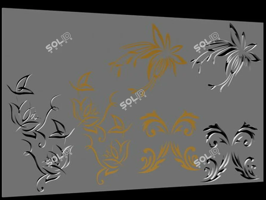 Artistic Wall Decor - max2009 3D model image 1