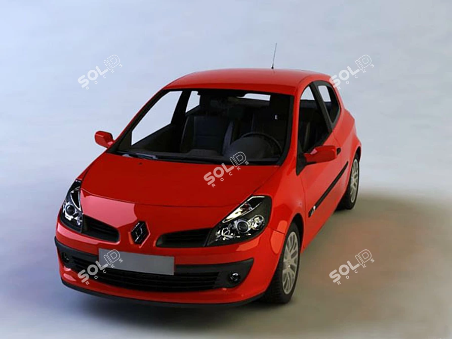 Renault Clio: VRay-Rendered, High-Detail 3D model image 1