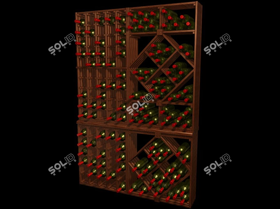 Elegant Wine Storage Solution 3D model image 1