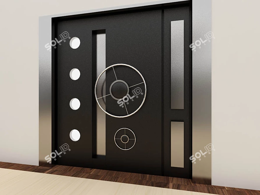 Bank Vault Door - Stylish and Secure 3D model image 1