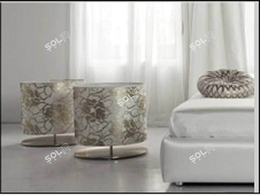 Noir Grand Soleil Outdoor Floor Lamp 3D model image 1