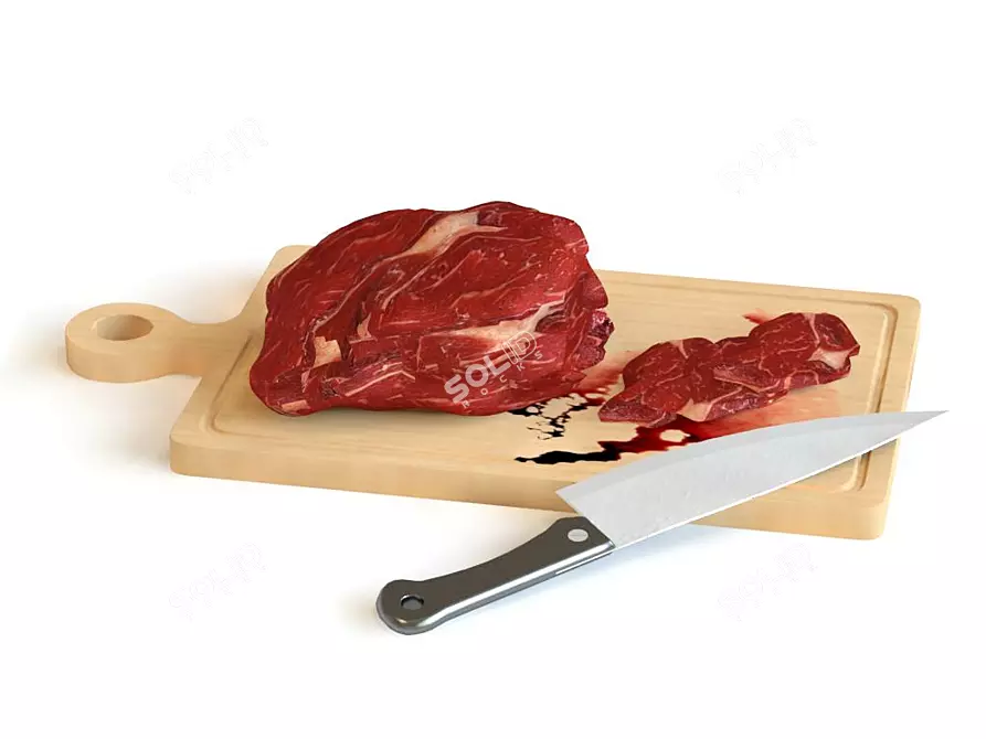 Title: Fresh & Flavorful Meat for "PROFI" Group 3D model image 1