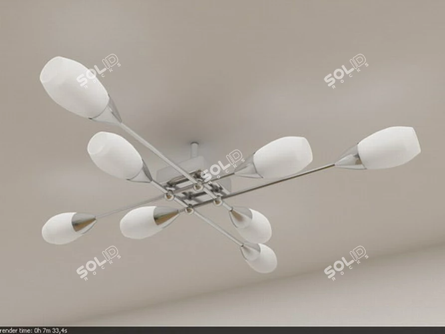 Austrian Globo Chandelier 3D model image 1
