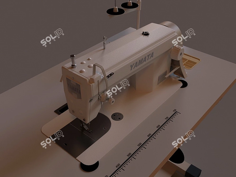 Yamata Industrial Sewing Machine 3D model image 1