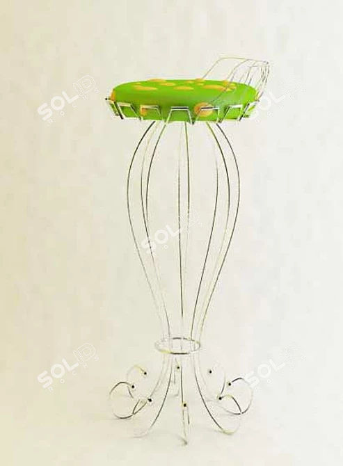 Glamour Medusa Bar Stool 3D model image 1