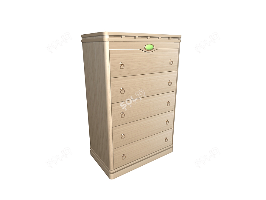 Elegant Keri Commode 3D model image 1