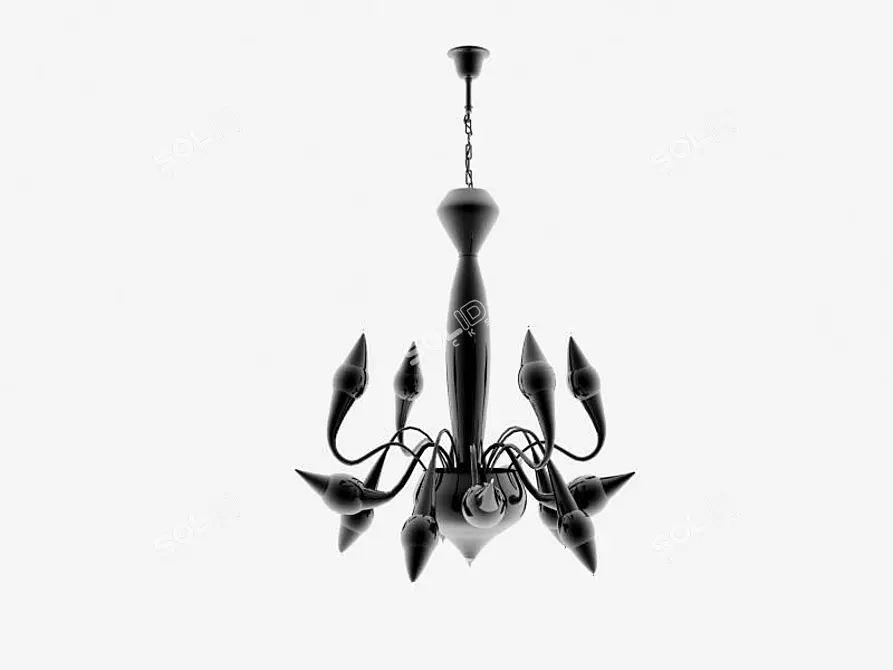 Sleek Scorpion Chandelier 3D model image 1