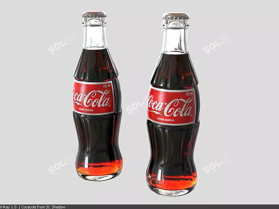 192ml Coca-Cola Bottle V-Ray Mesh Scene 3D model image 1