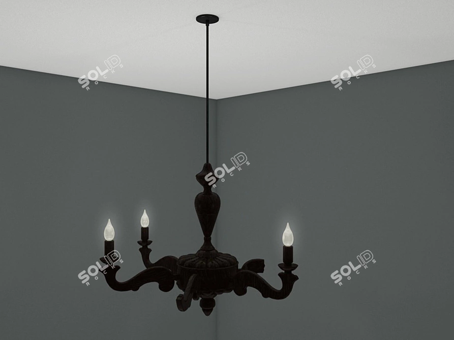 Elegant Illumination: MOOOI Chandelier 3D model image 1