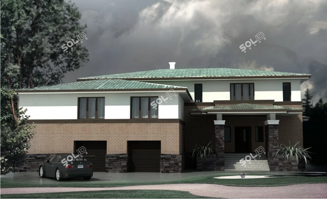 Exquisite English Style House 3D model image 1