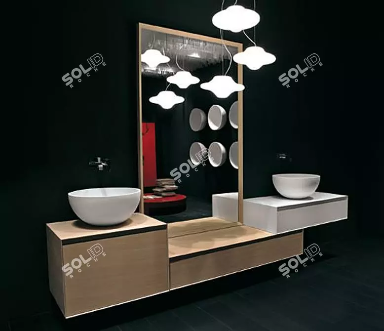 Elegant Bathroom Furniture by Antonio Lupi 3D model image 1