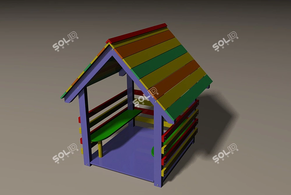 Playhouse Haven: Ideal for Any Playground 3D model image 1