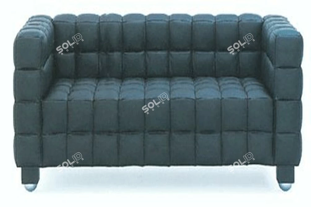Modern Helmut 2-Seater Sofa 3D model image 1
