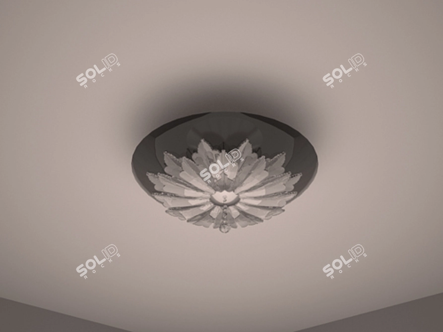 Modern Luminaire with Dark and Light Shades 3D model image 1