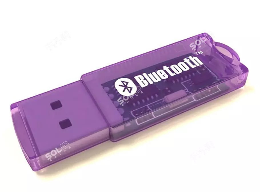 Transparent USB-Bluetooth with Animated Camera 3D model image 1