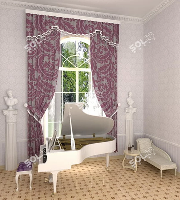 Elegant Royal Flush Set 3D model image 1