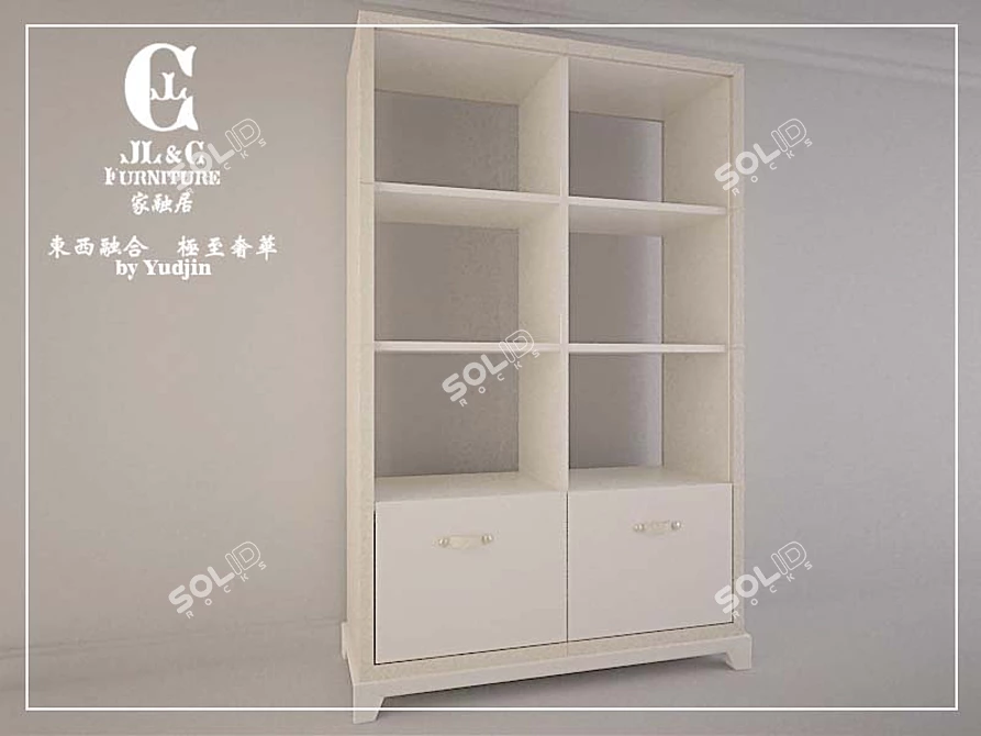 Elegant Wardrobe by JL & C 3D model image 1