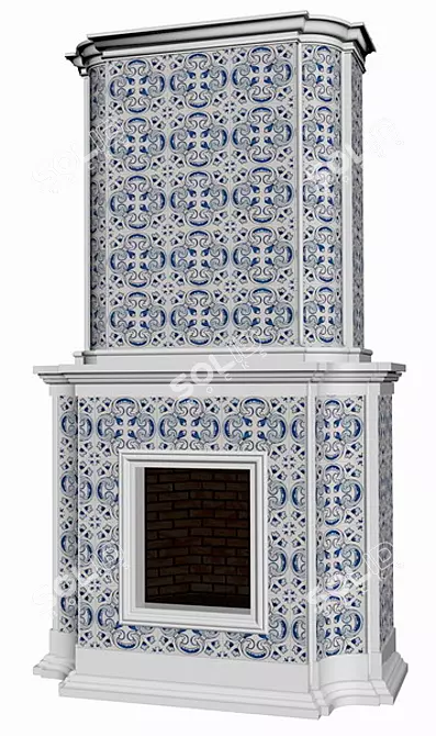 Elegant Kaminkpe: Traditional Fireplace 3D model image 1