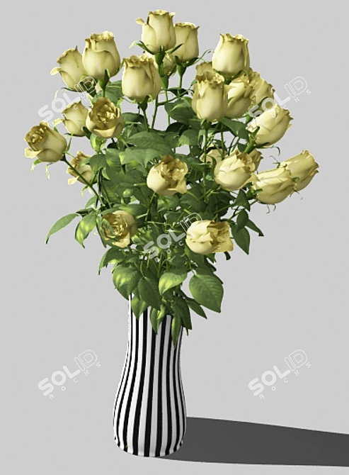 Romantic Rose Bouquet 3D model image 1