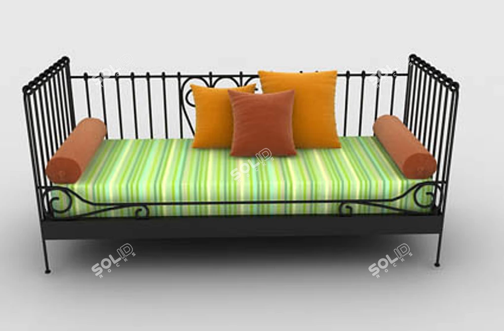 Modern and Stylish Ikea Bed 3D model image 1