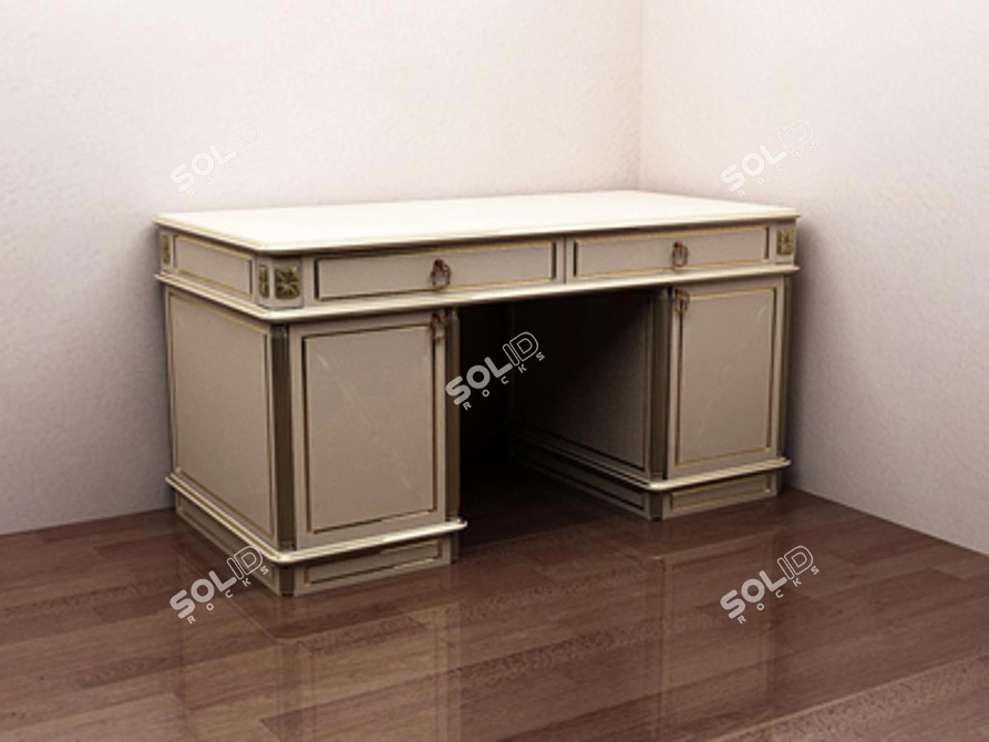 Classic Work Table 3D model image 1
