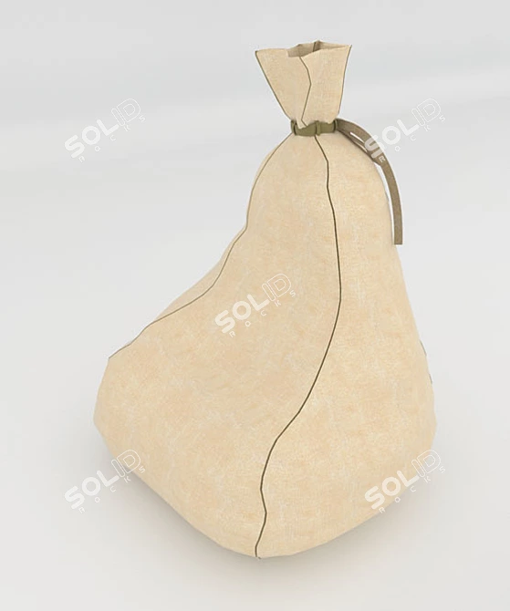 Title: Bambula Leather Armchair 3D model image 1