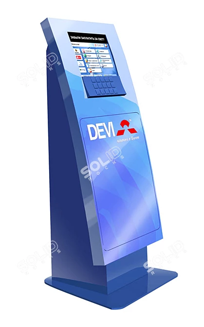 IntelliInfo Terminal: Smart Information Hub 3D model image 1