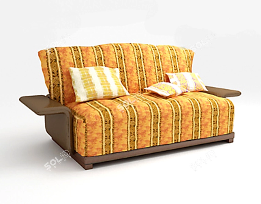 Cozy 2-Seater Sofa 3D model image 1