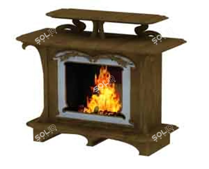 - Title: Art Nouveau Carved Fireplace 3D model image 1