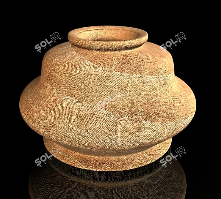 Vintage-Inspired Ceramic Vase 3D model image 1
