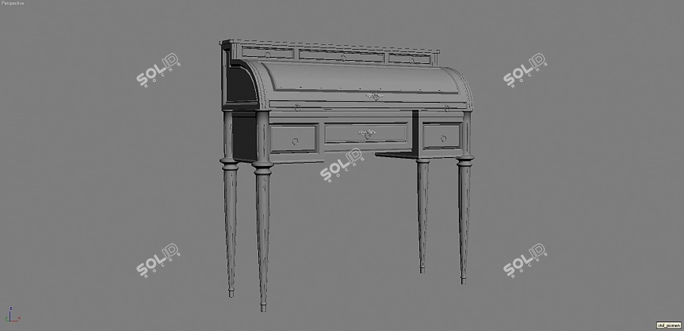 Classic Writing Desk for Your Office 3D model image 1