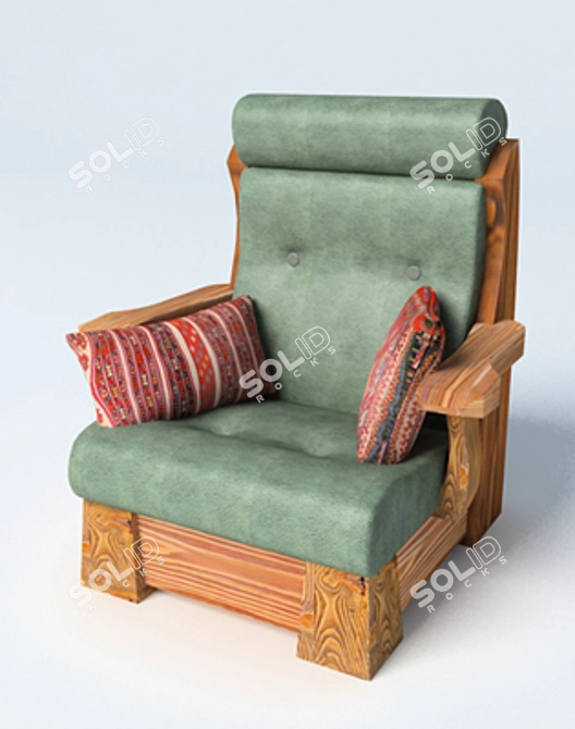 Elegant Comfort Armchair 3D model image 1