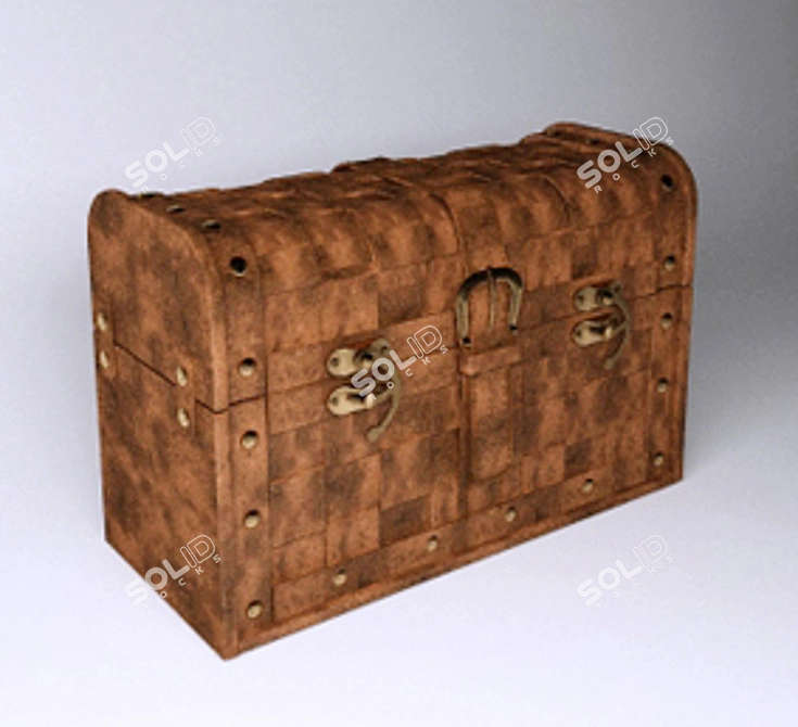 Luxury Leather Chest 3D model image 1