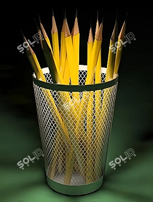 IKEA Glass Set with Pencils 3D model image 1