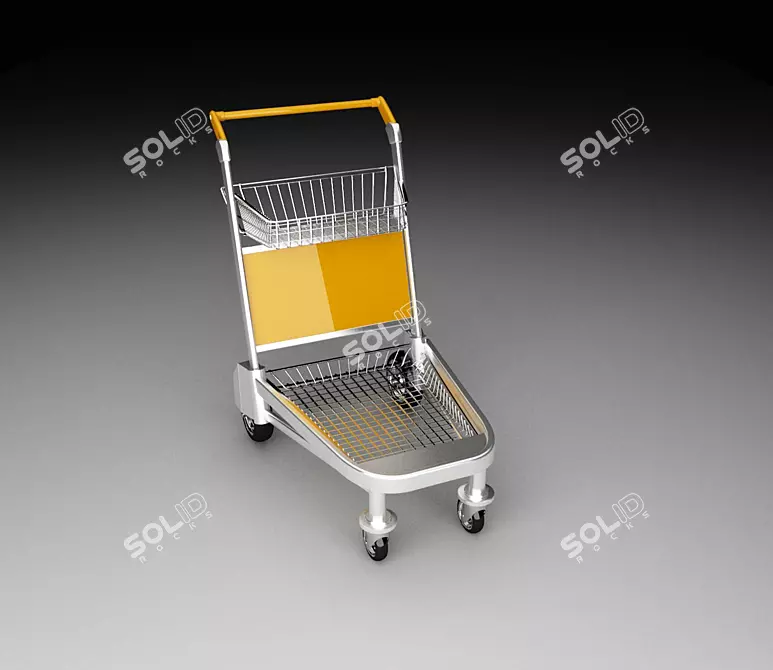 Airport Trolleys: Convenient and Reliable 3D model image 1