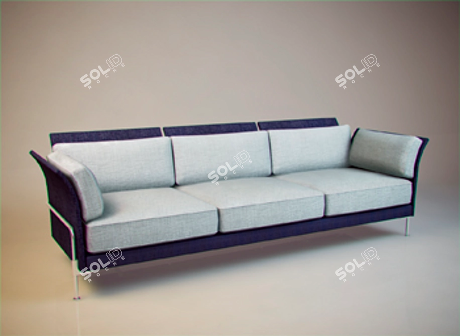 Versatile Soft Shell Sofa - Vitra 3D model image 1