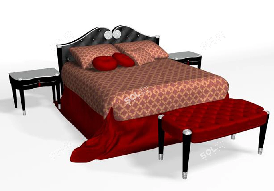 Italian Bed Set: La Nuova Tradizione 3D model image 1