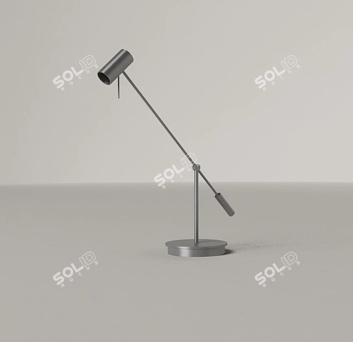 Title: Stainless Steel Desktop Lamp 3D model image 1