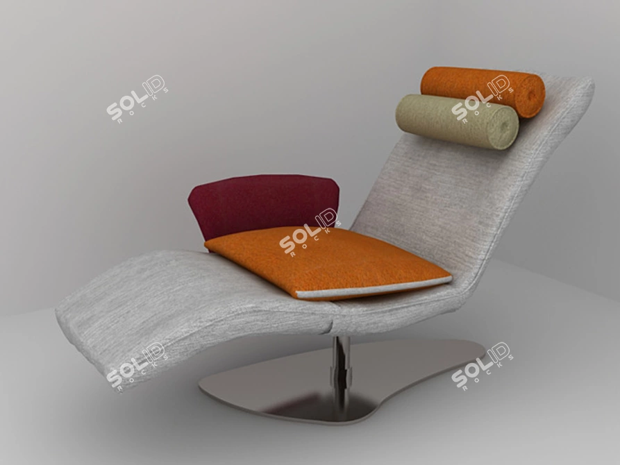 Elegant Diva Armchair by Il Loft 3D model image 1