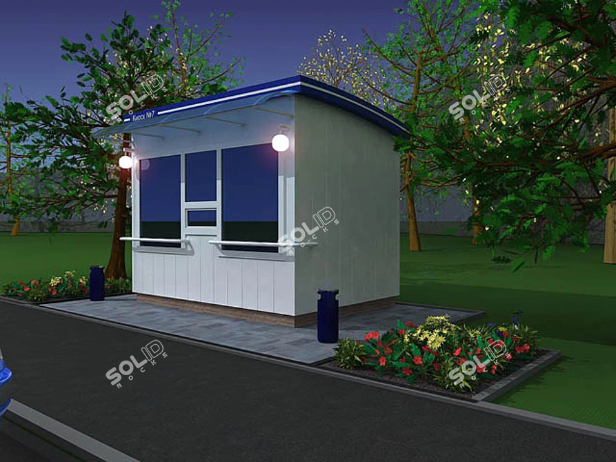 Replica Mall Kiosk - Customized 3D model image 1