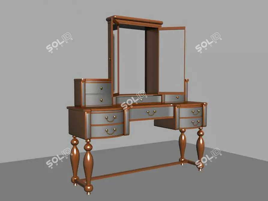 Classic Vanity Table 3D model image 1