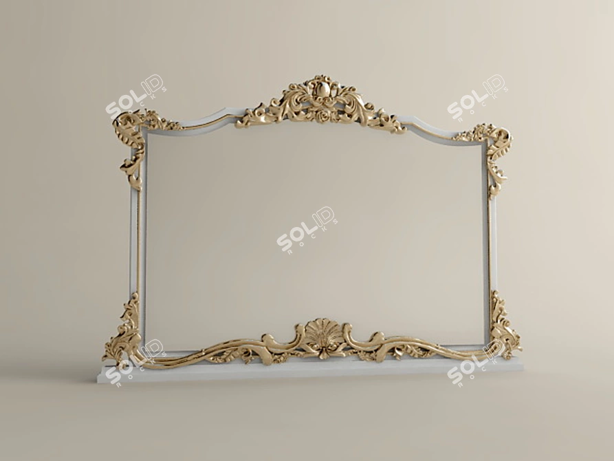 Reflective Beauty Mirror 3D model image 1