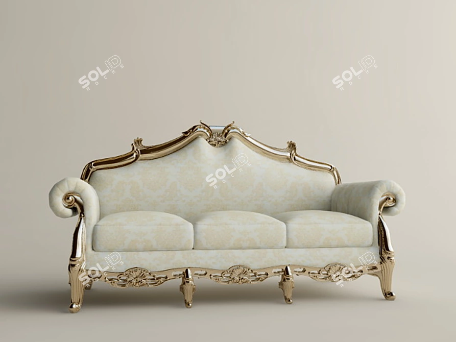 Classic Comfort Sofa 3D model image 1