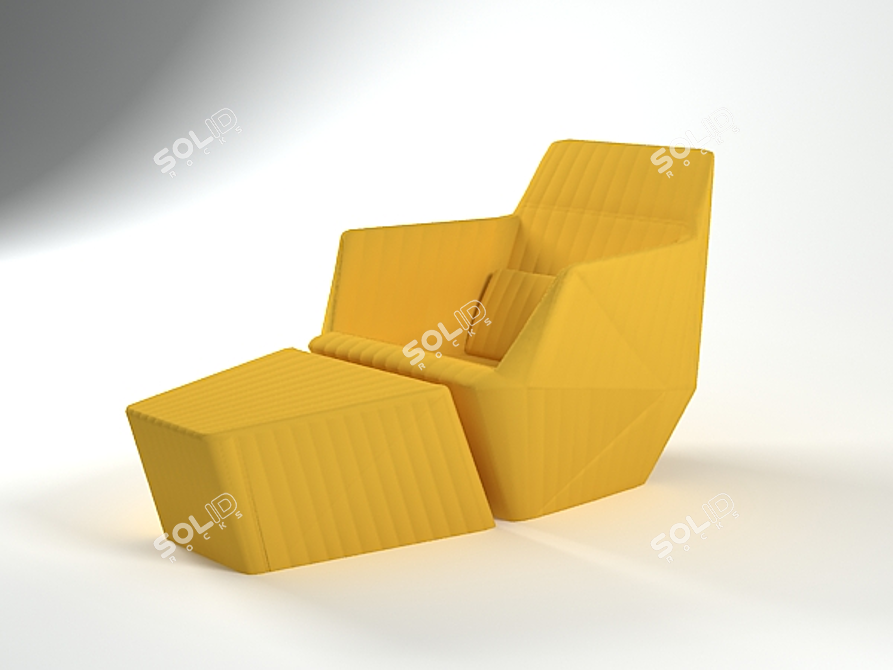 Faccet Armchair: Sleek Modern Design 3D model image 1