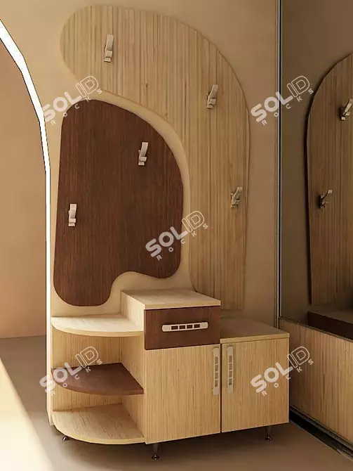 Modern Entryway Set 3D model image 1