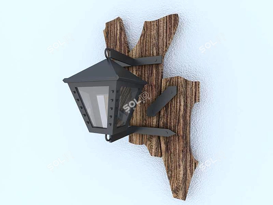 Elegant Glow Fixture 3D model image 1