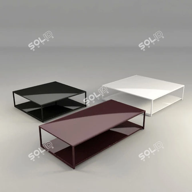 Sleek and Chic Pianca Coffee Table 3D model image 1